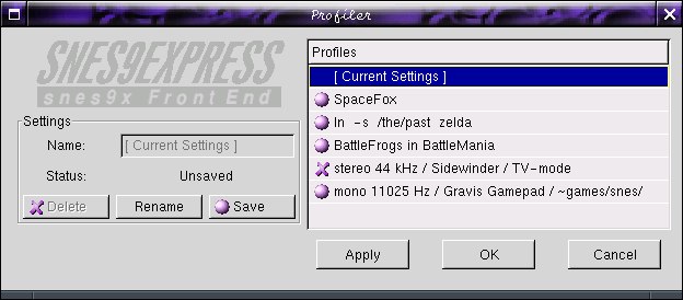 The snes9express Profiler