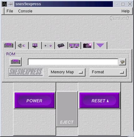 The main interface, SNES appearance