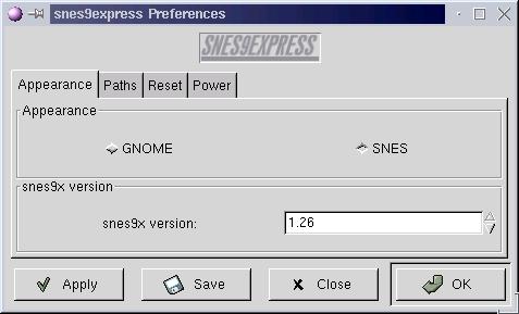 snes9express Preferences